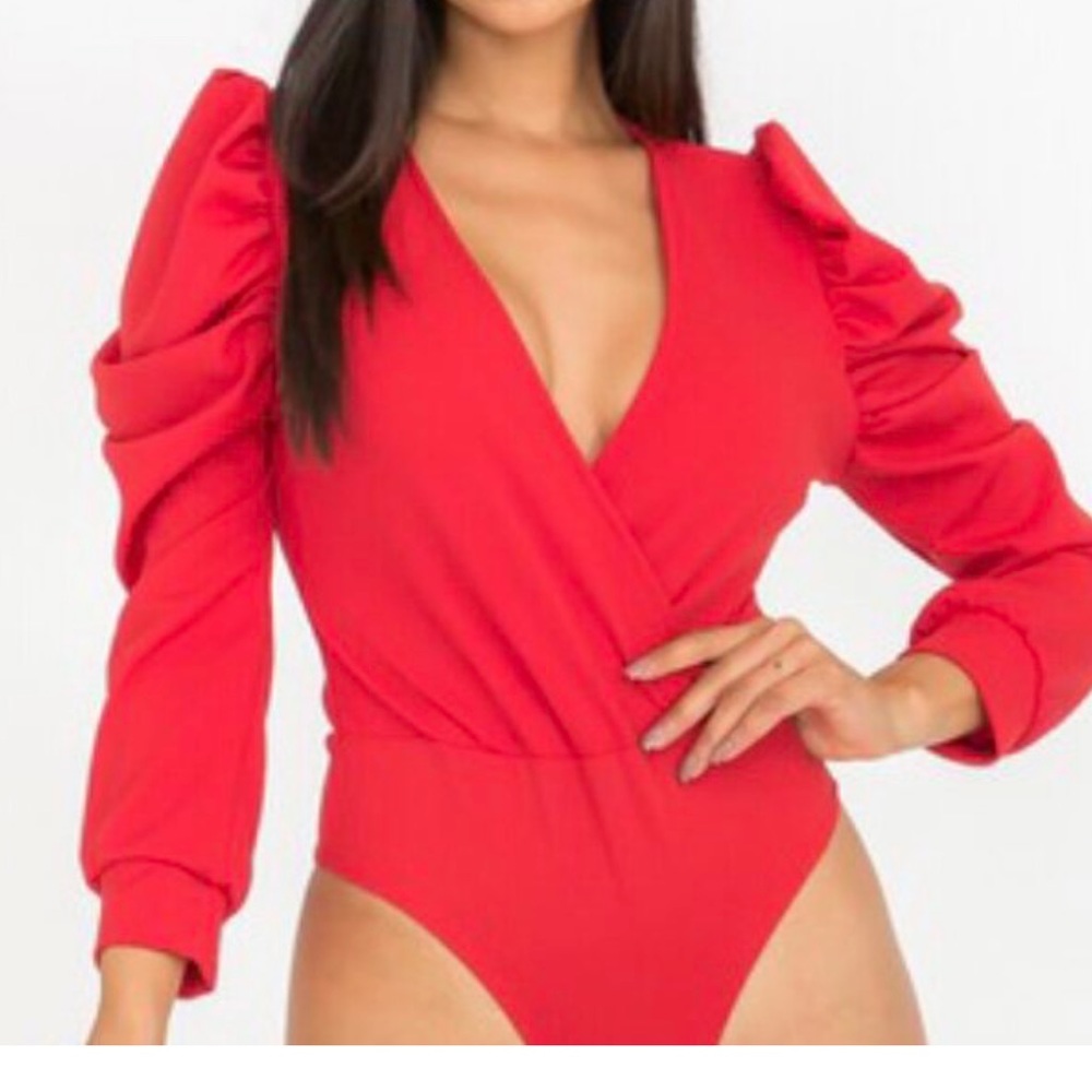Long Puff Sleeve Bodysuit